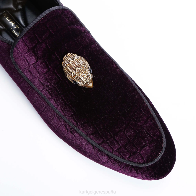 Kurt Geiger hombres londres hugh eagle terciopelo 2LPR630 | calzados púrpura